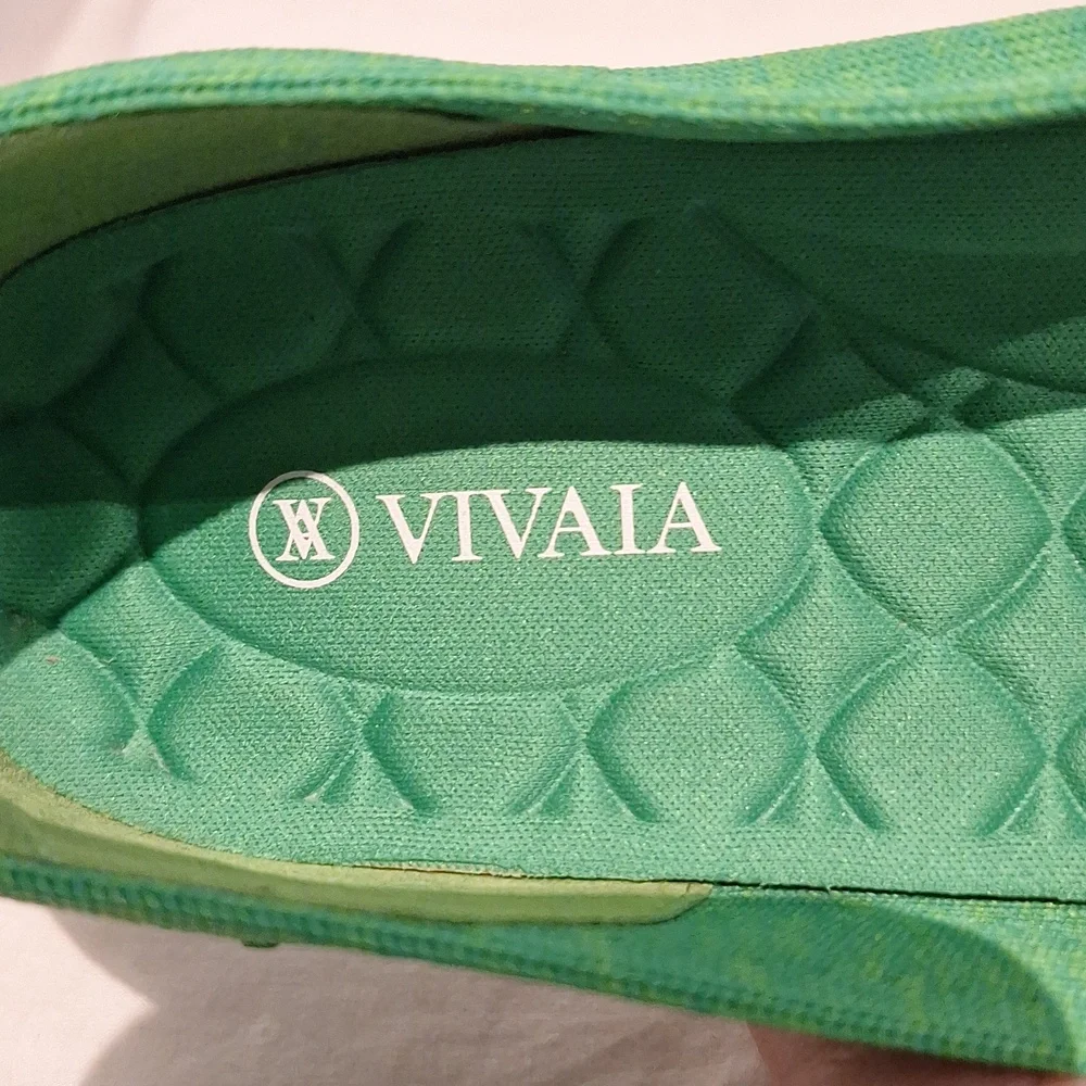 Vivaia Margot Green Women's Knit Square Toe Ballet Flats Size 42